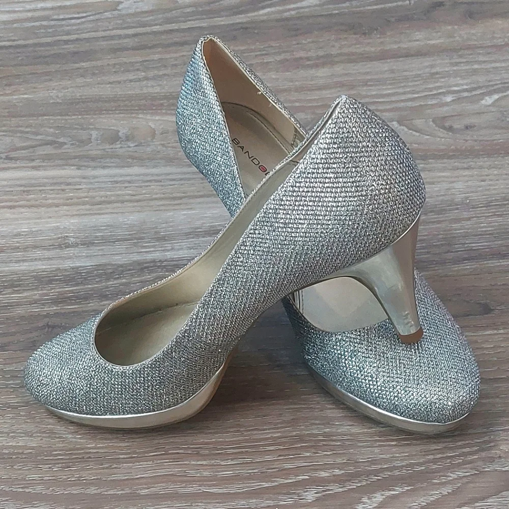 *Host Pick* Bandolino Allover Sparkle/Shimmer High Heels - Picture 1 of 6